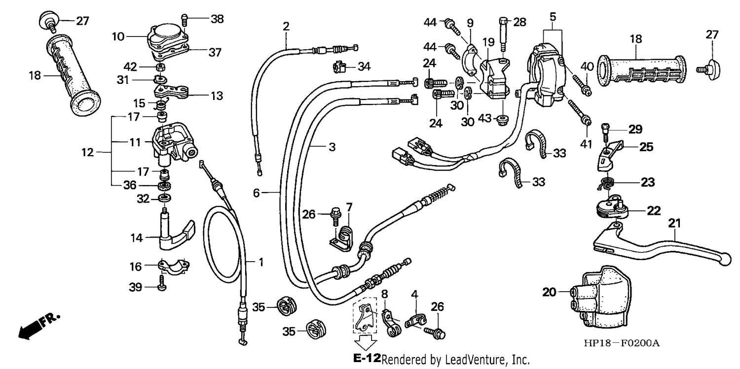 HANDLE LEVER/SWITCH/CABLE (TRX450R4,5)