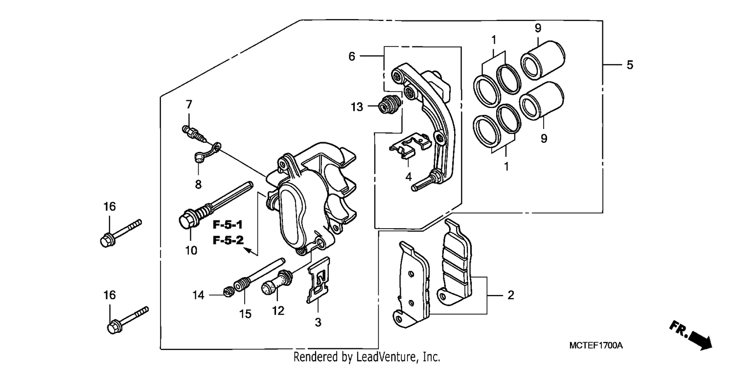 REAR BRAKE CALIPER