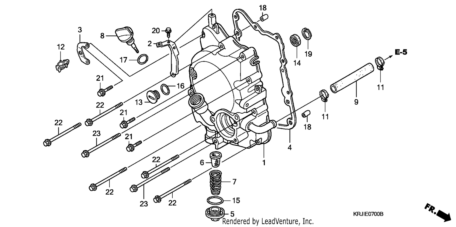 RIGHT CRANKCASE COVER (FES1253-5)(FES1503-5)