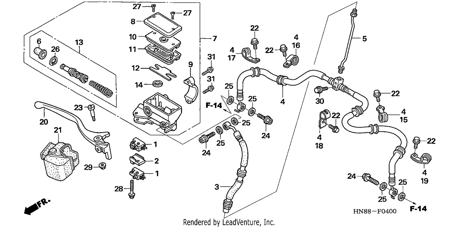 FR. BRAKE MASTER CYLINDER