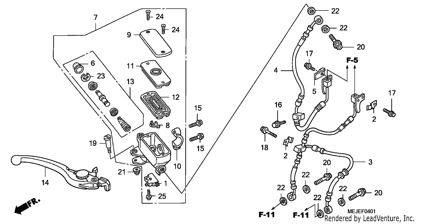 FR. BRAKE MASTER CYLINDER (CB1300A/SA)