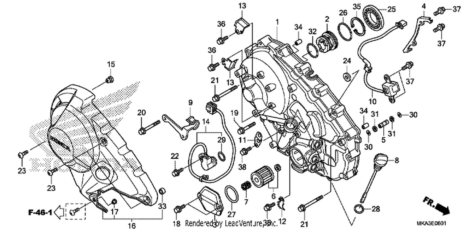  1 RI GHT CRANKCASE COVER (NC750XD)