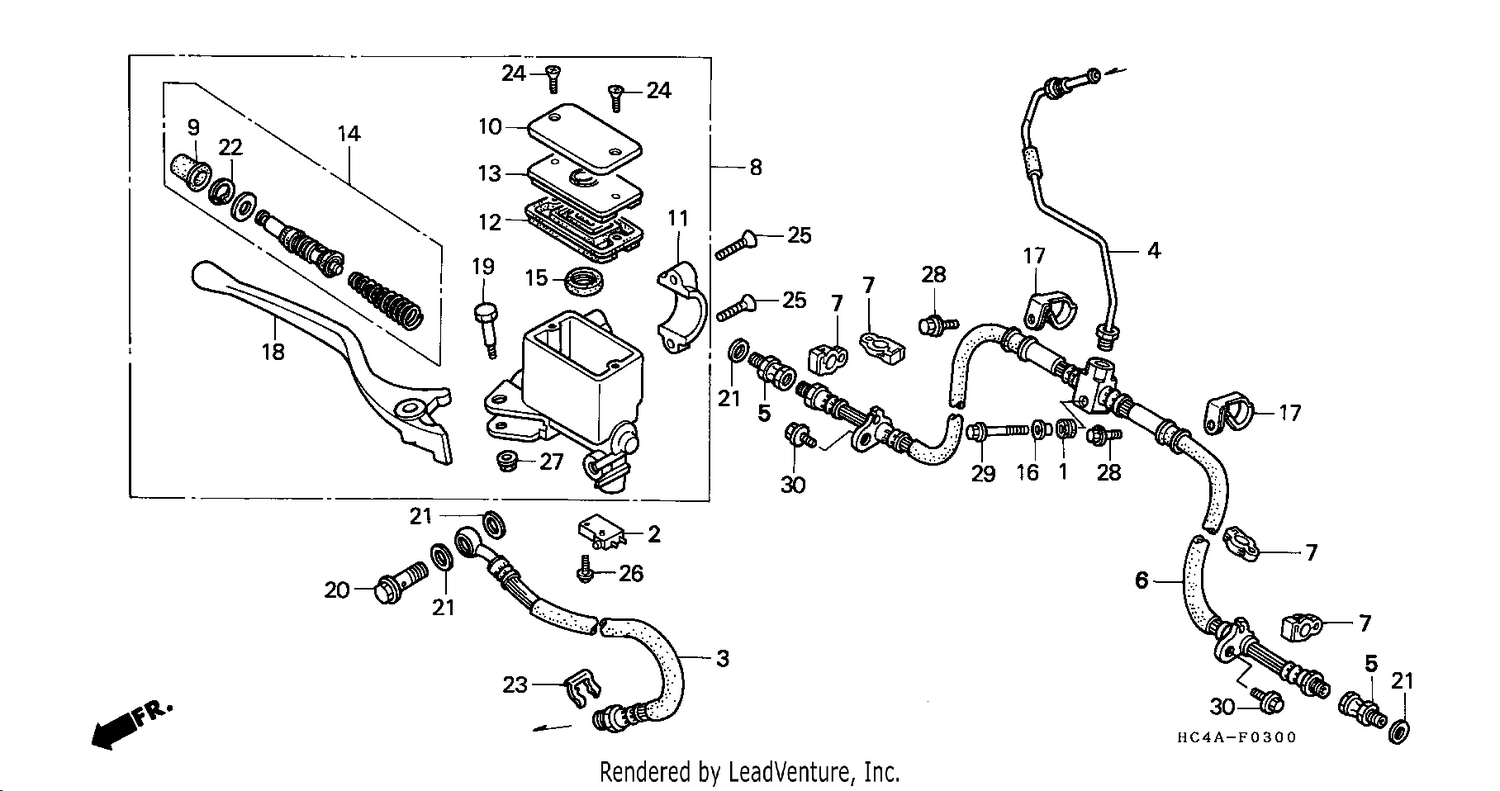 FR. BRAKE MASTER CYLINDER