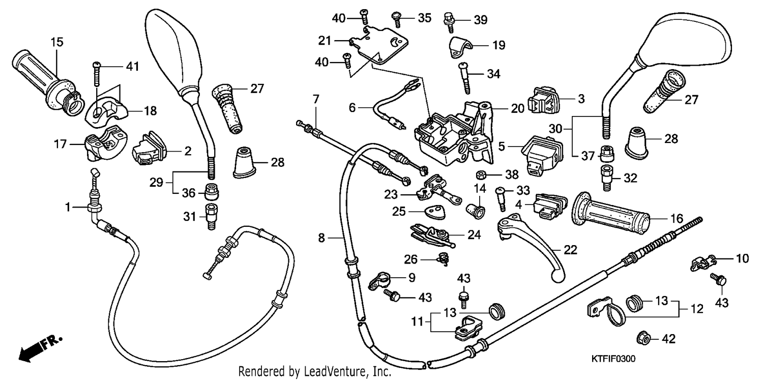 HANDLE LEVER/SWITCH/CABLE (SH125D9/150D9)