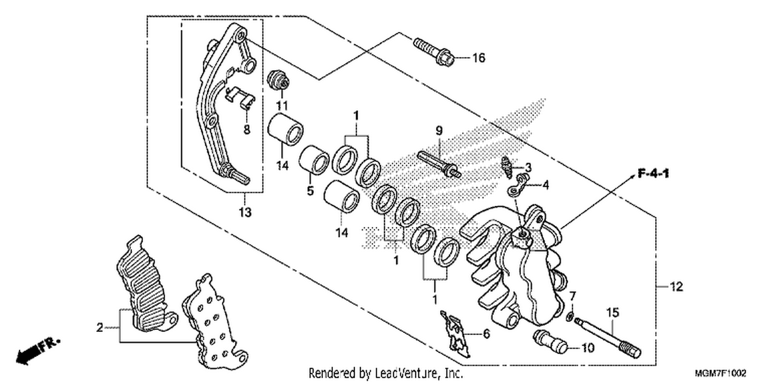  2 L. FRONT BRAKE CALI PER (CB600FA)