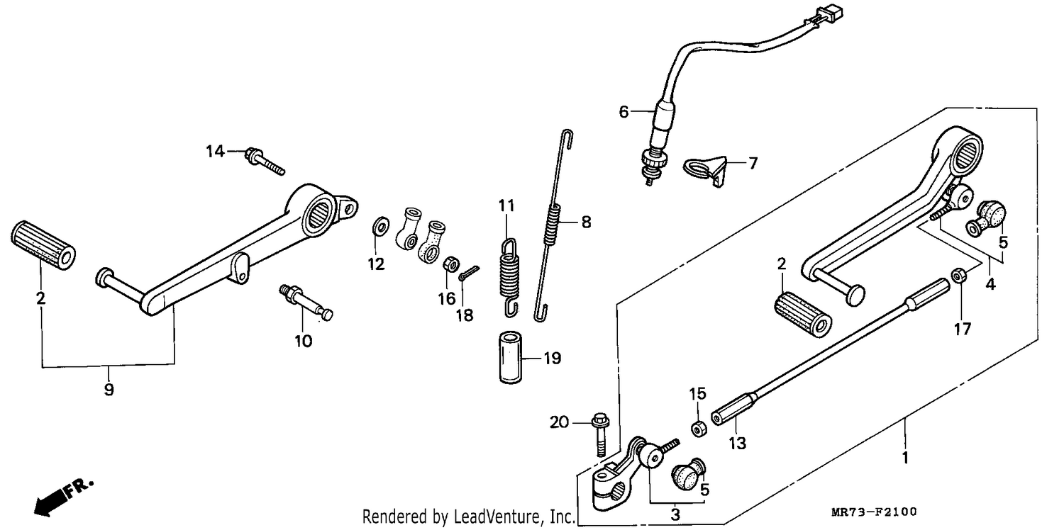 BRAKE PEDAL/CHANGE PEDAL