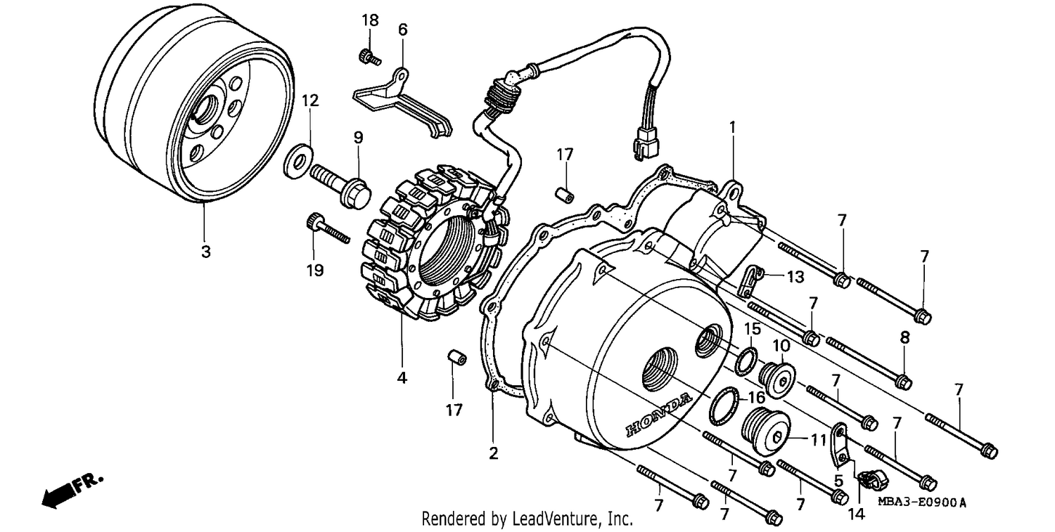 LEFT CRANKCASE COVER/ GENERATOR