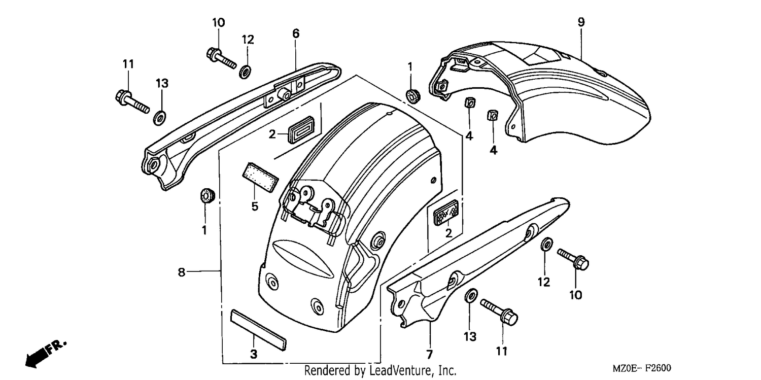 REAR FENDER/GRAB RAIL