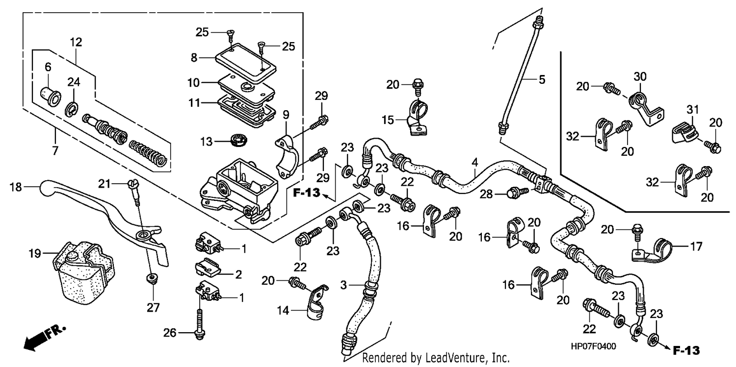 FR. BRAKE MASTER CYLINDER
