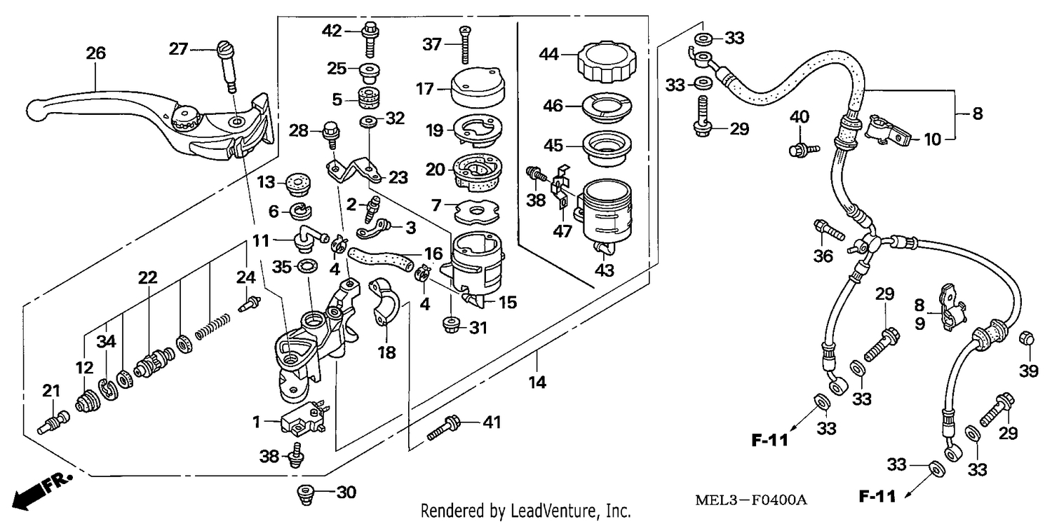 FR. BRAKE MASTER CYLINDER