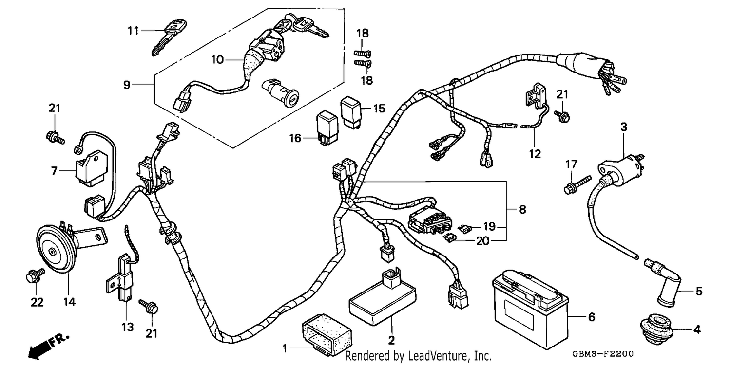 WIRE HARNESS/ IGNITION COIL/BATTERY
