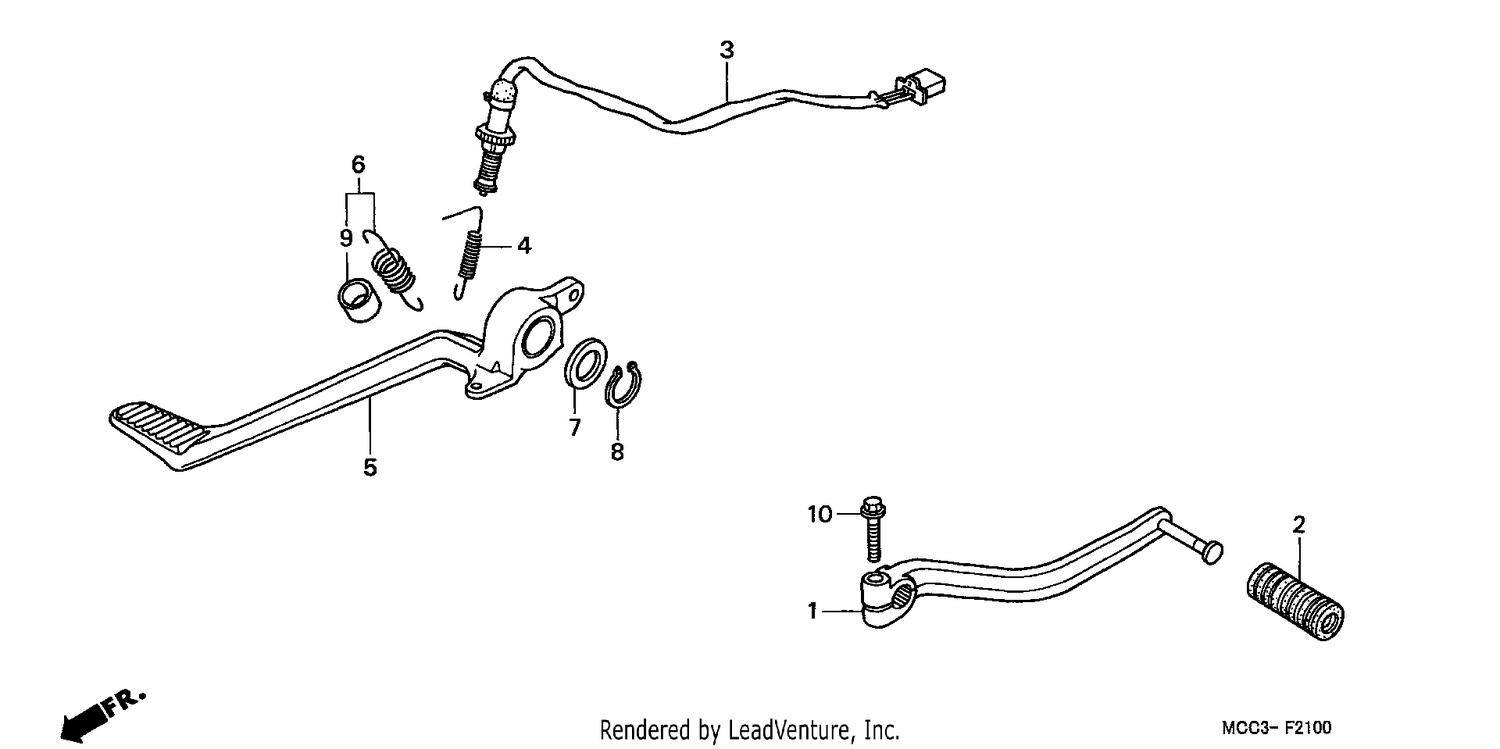 BRAKE PEDAL/CHANGE PEDAL