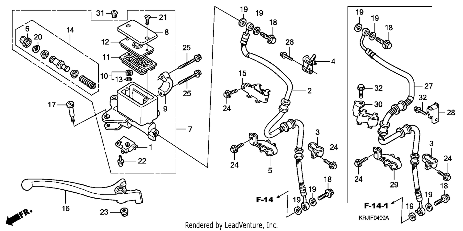 FR. BRAKE MASTER CYLINDER (FES125)(FES150)