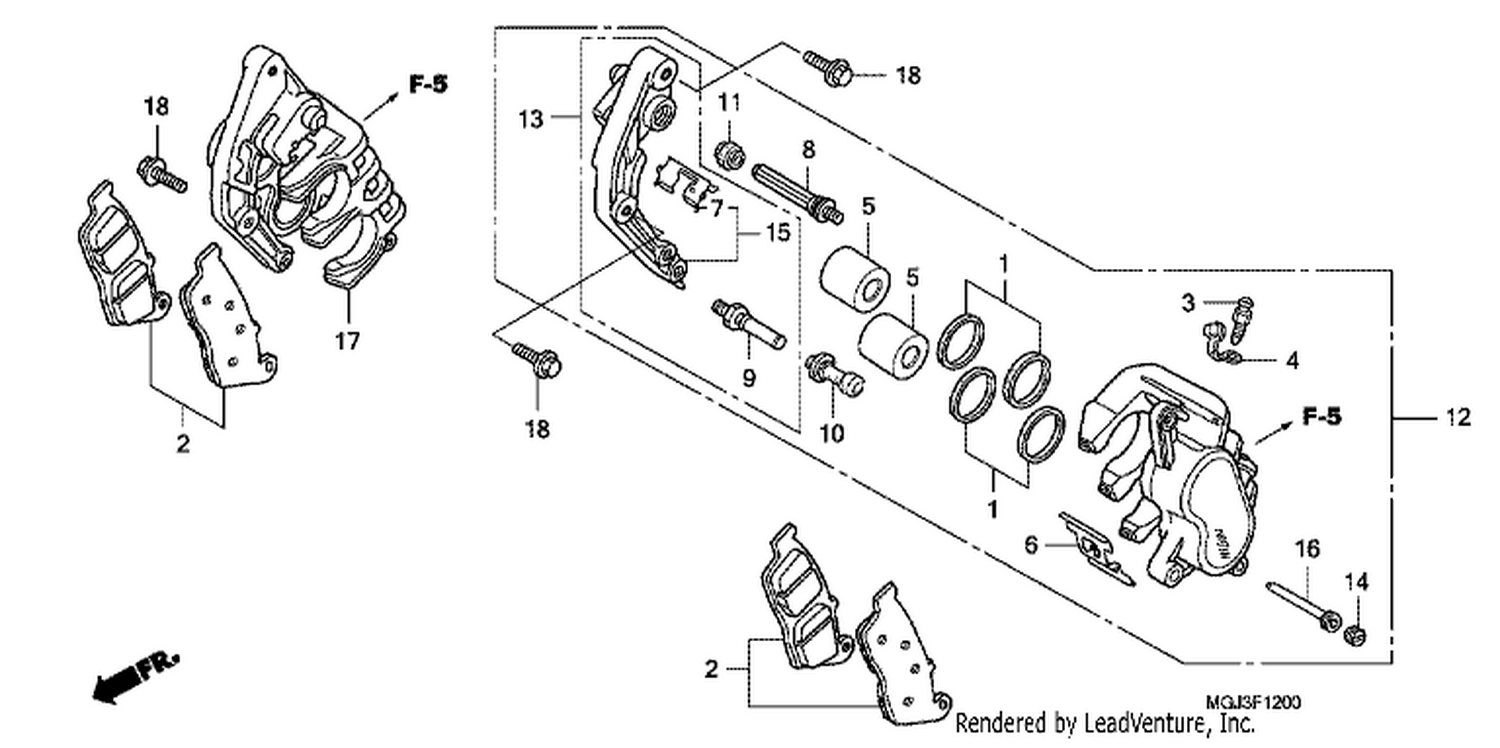  FRONT BRAKE CALI PER (CBF1000F)