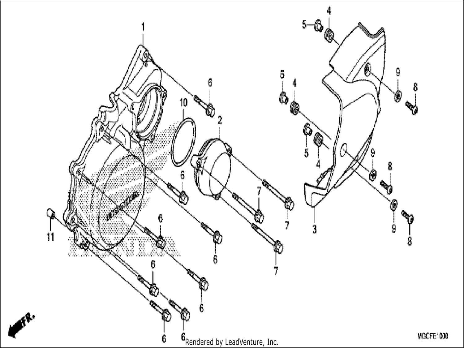  LEFT CRANKCASE COVER