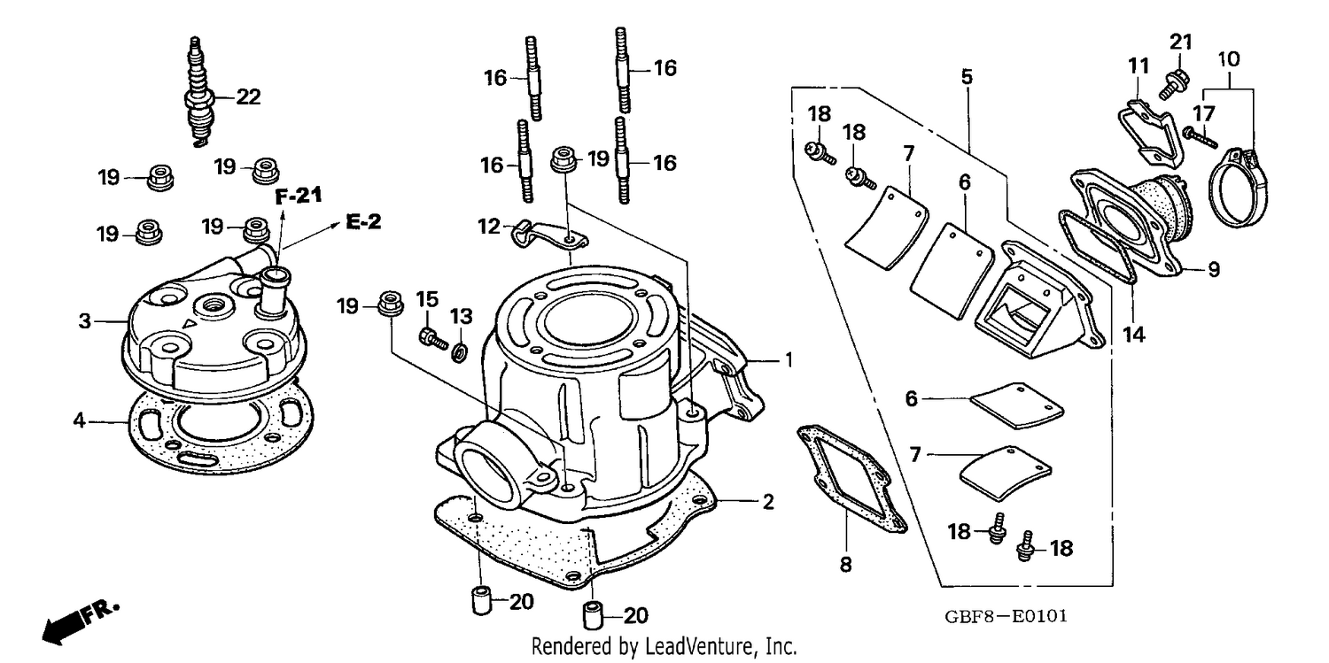 CYLINDER HEAD (CR85R5,6/RB5,6)