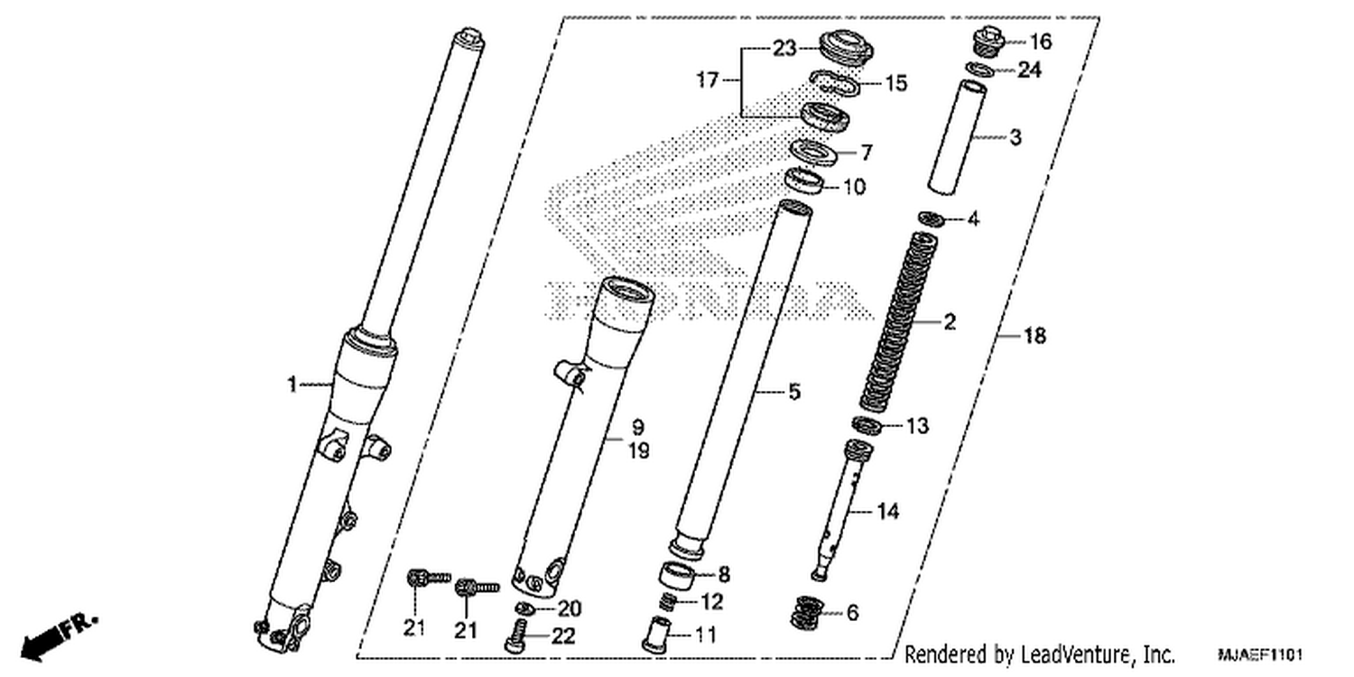  1 FRONT FORK (VT750C2S)