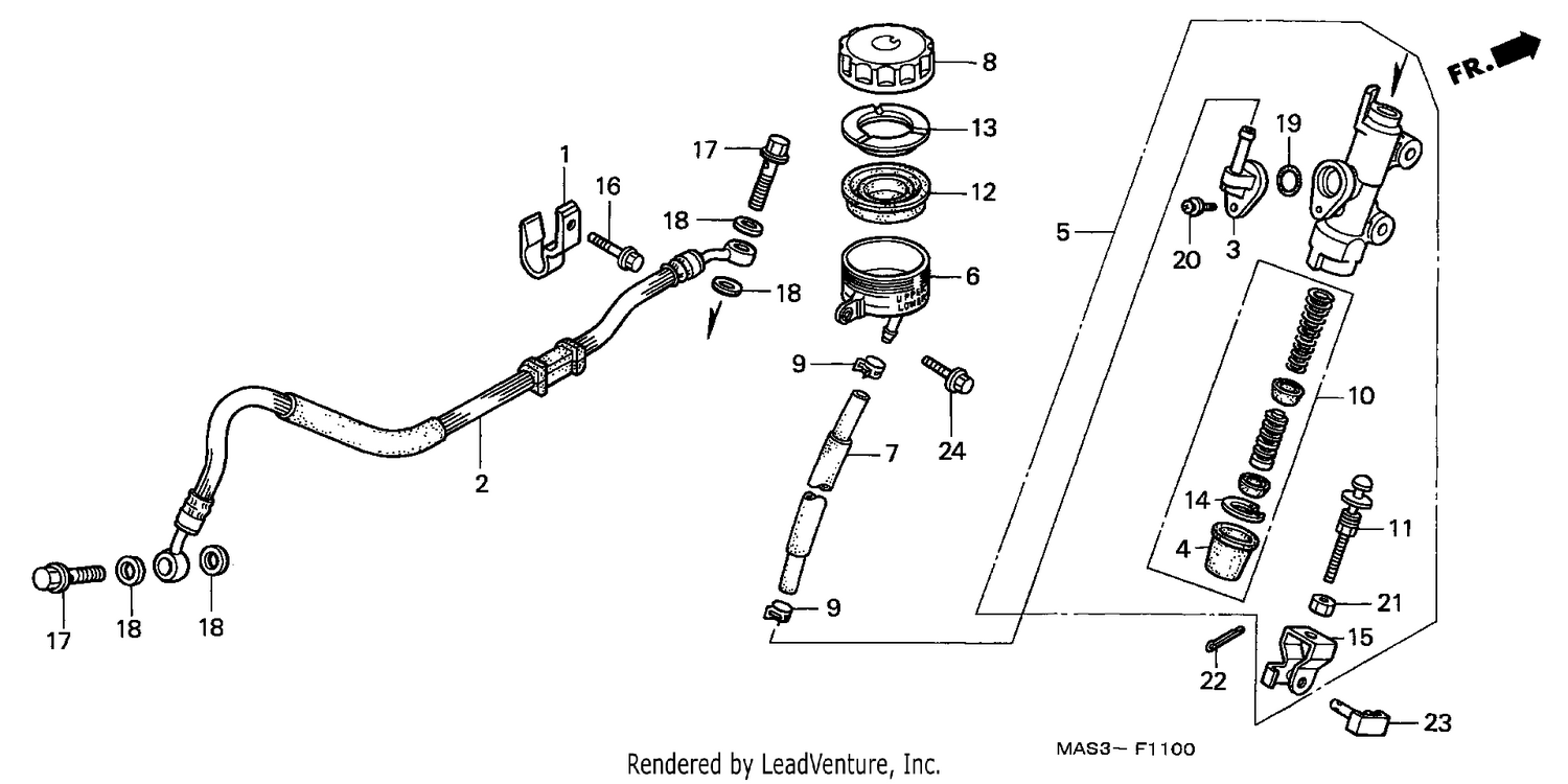 REAR BRAKE MASTER CYLINDER