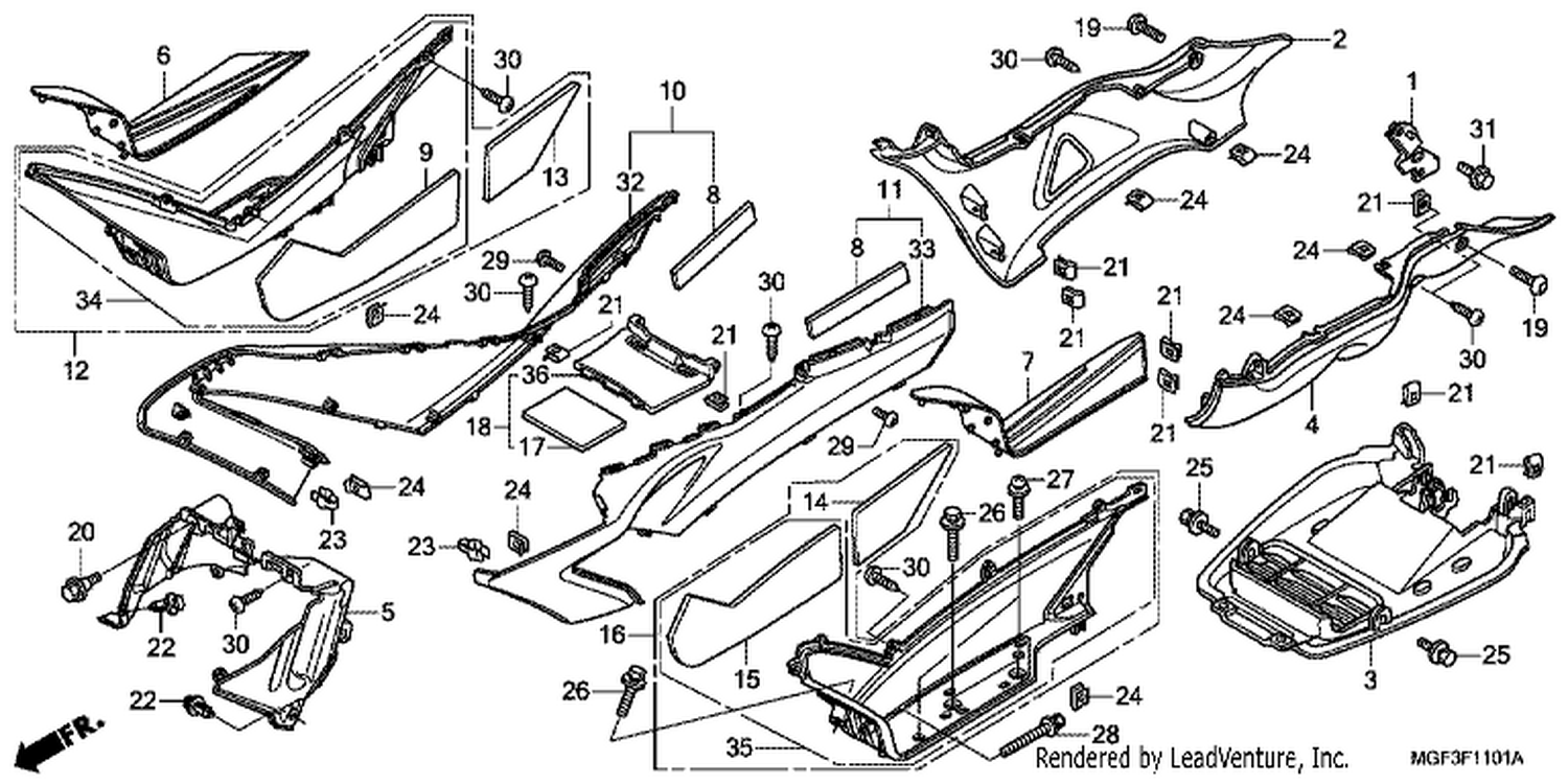  1 FLOOR STEP/ UNDER COVER (FJS600A9 2KO/ FJS600AB/ DB)