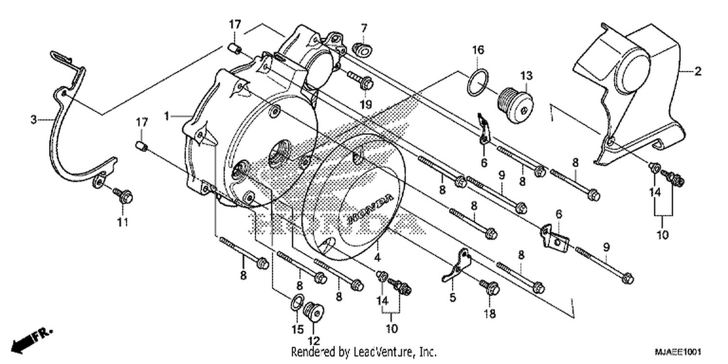  1 LEFT CRANKCASE COVER (VT750S)