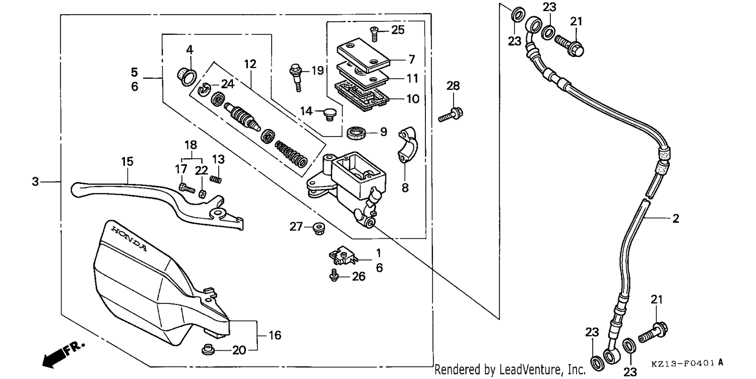 FR. BRAKE MASTER CYLINDER (RP/RR)