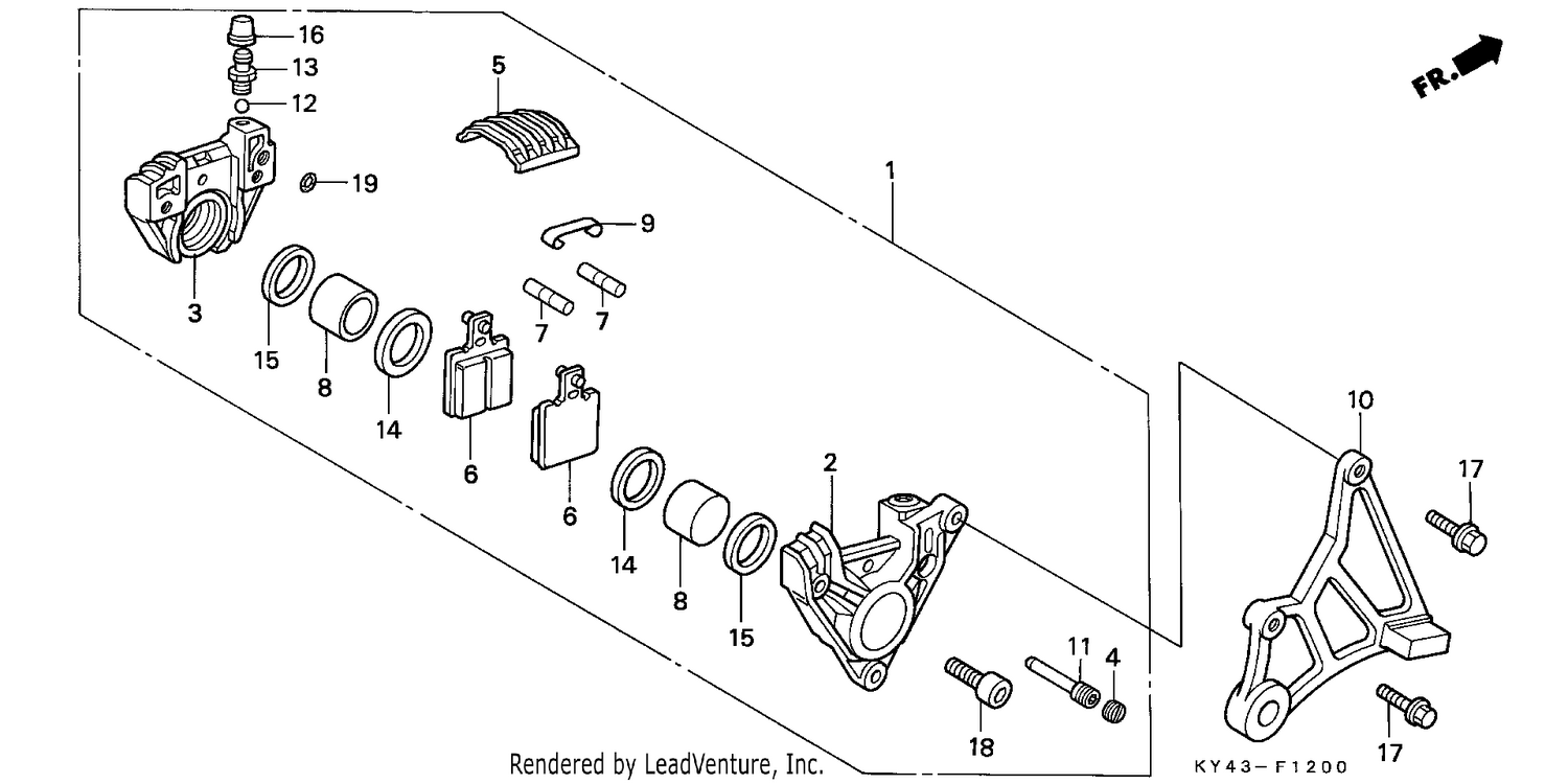 REAR BRAKE CALIPER
