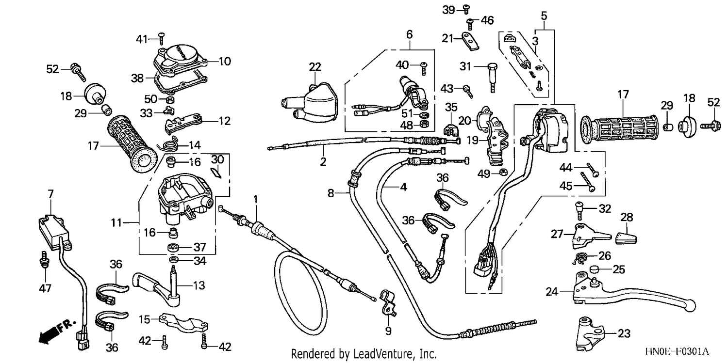 HANDLE LEVER/SWITCH/CABLE (TRX450FM)