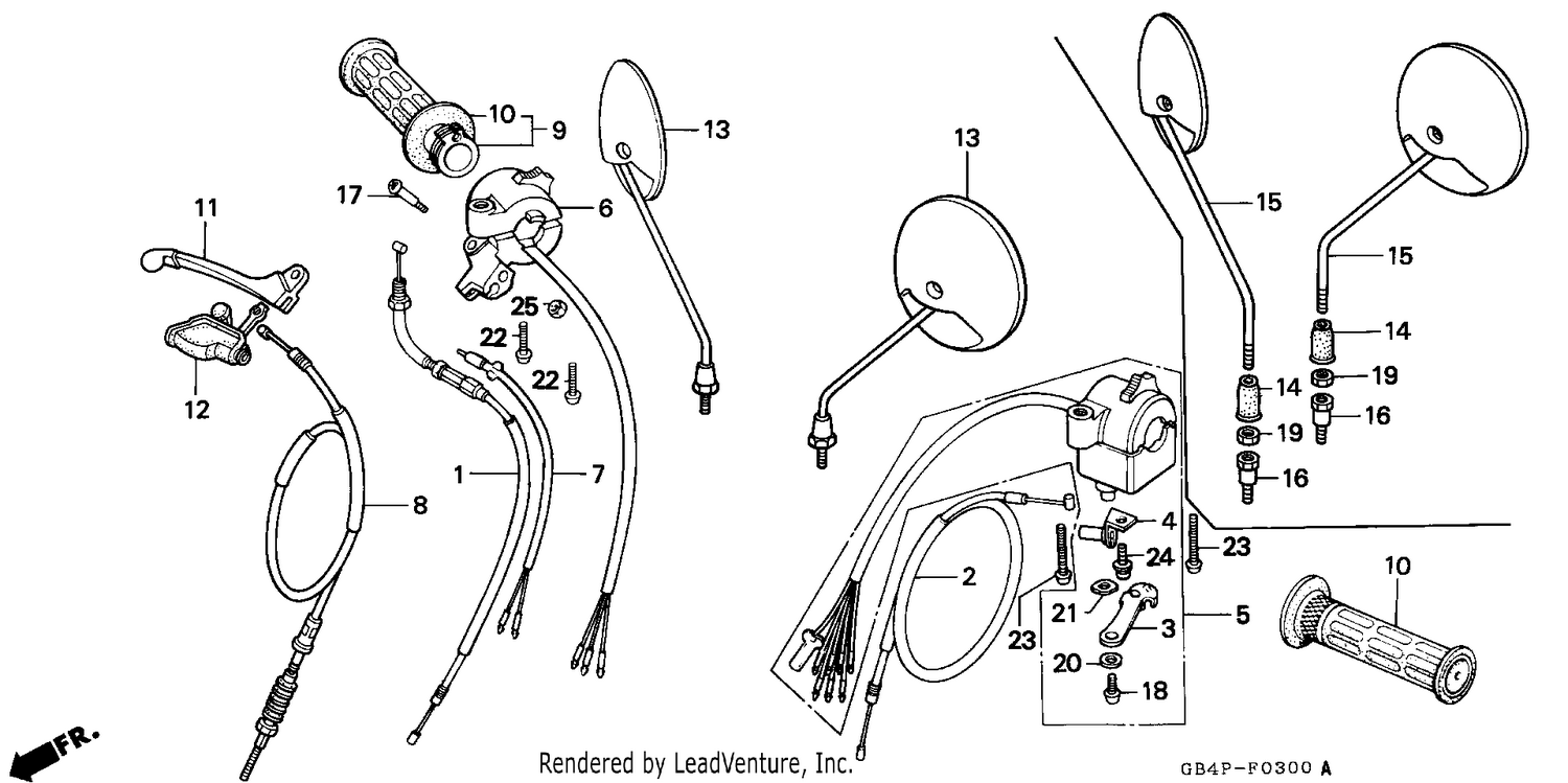 HANDLE LEVER/SWITCH/CABLE (C50P/C50T)