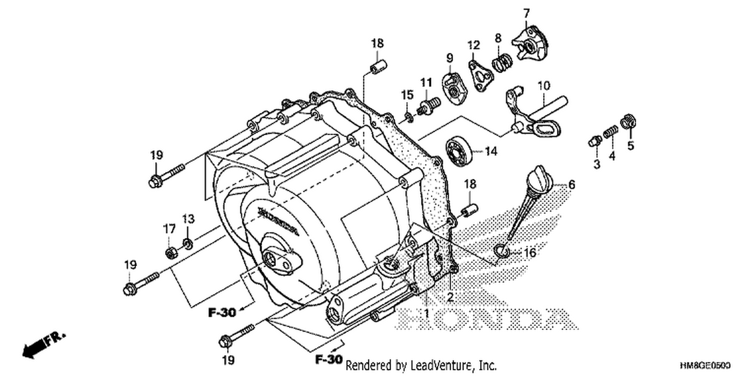  FRONT CRANKCASE COVER (TRX250TM)