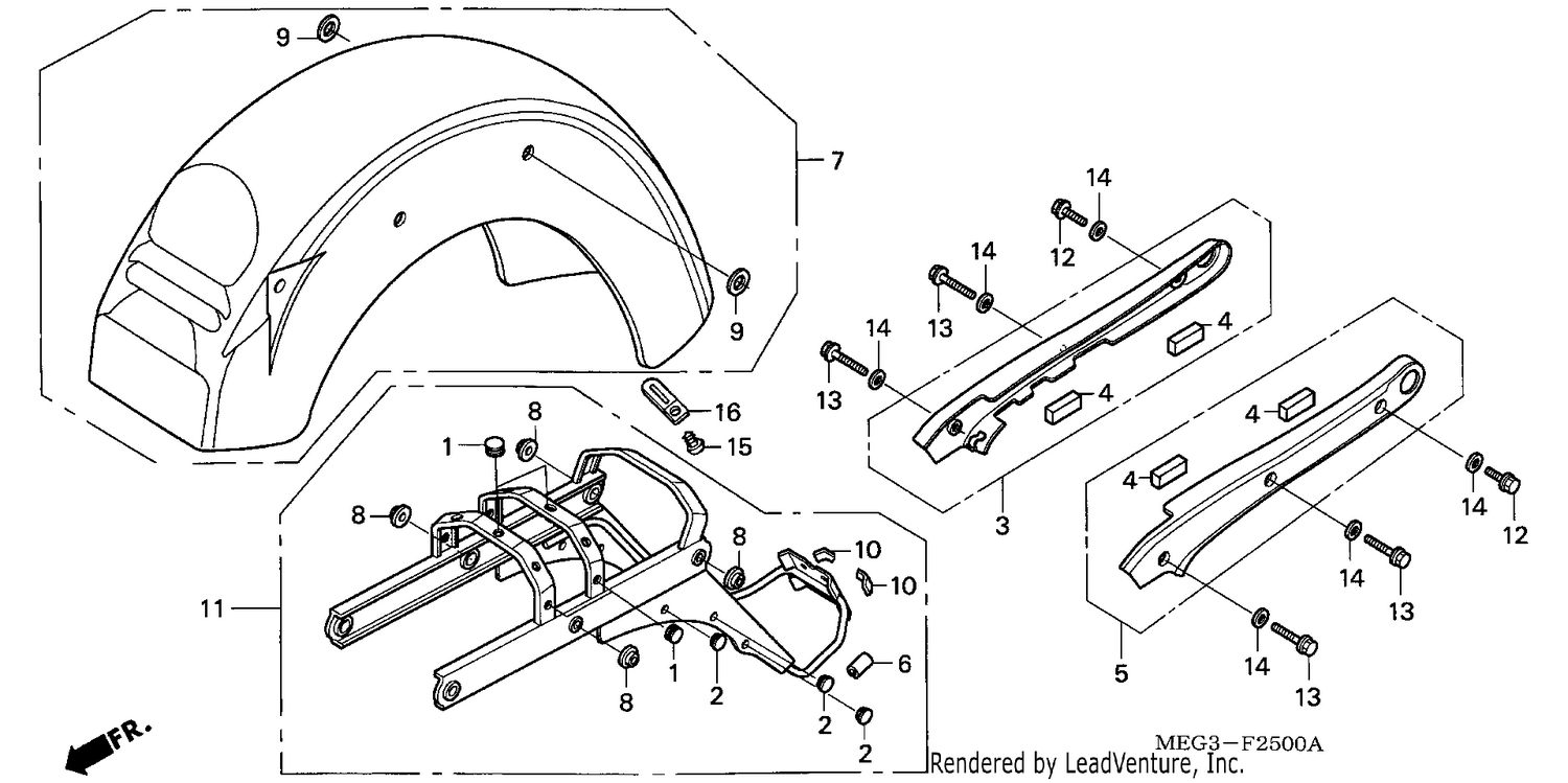 REAR FENDER/GRAB RAIL