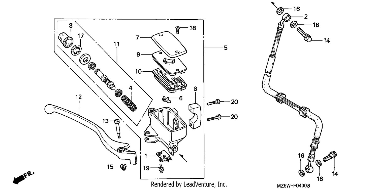 FR. BRAKE MASTER CYLINDER