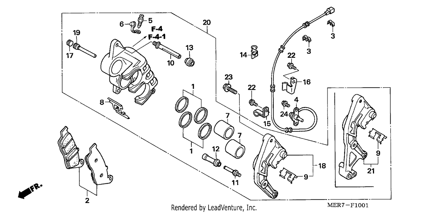 FRONT BRAKE CALIPER (R.) (CBF600S6,8/SA6/N6,8/NA6)