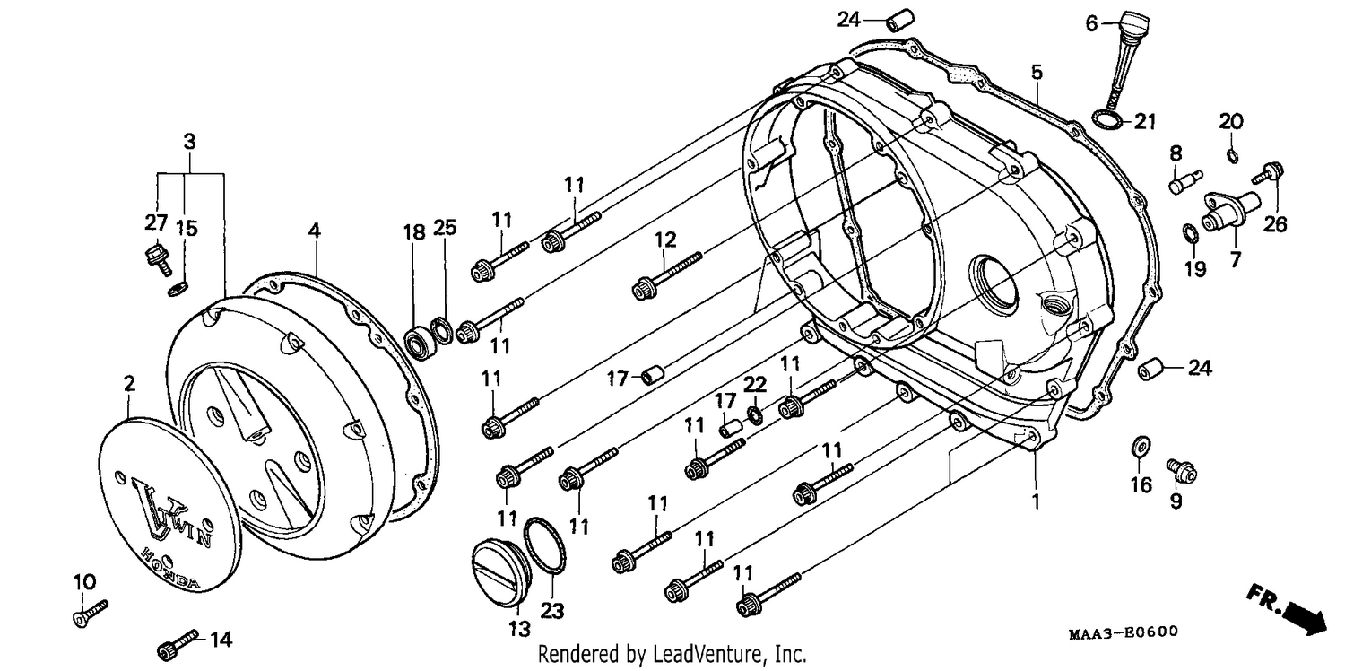 RIGHT CRANKCASE COVER (VT1100CS/CT)