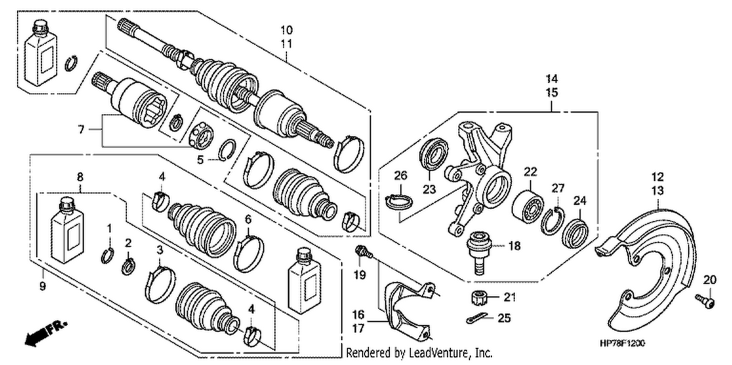  FRONT KNUCKLE/FRONT DRIVESHAFT