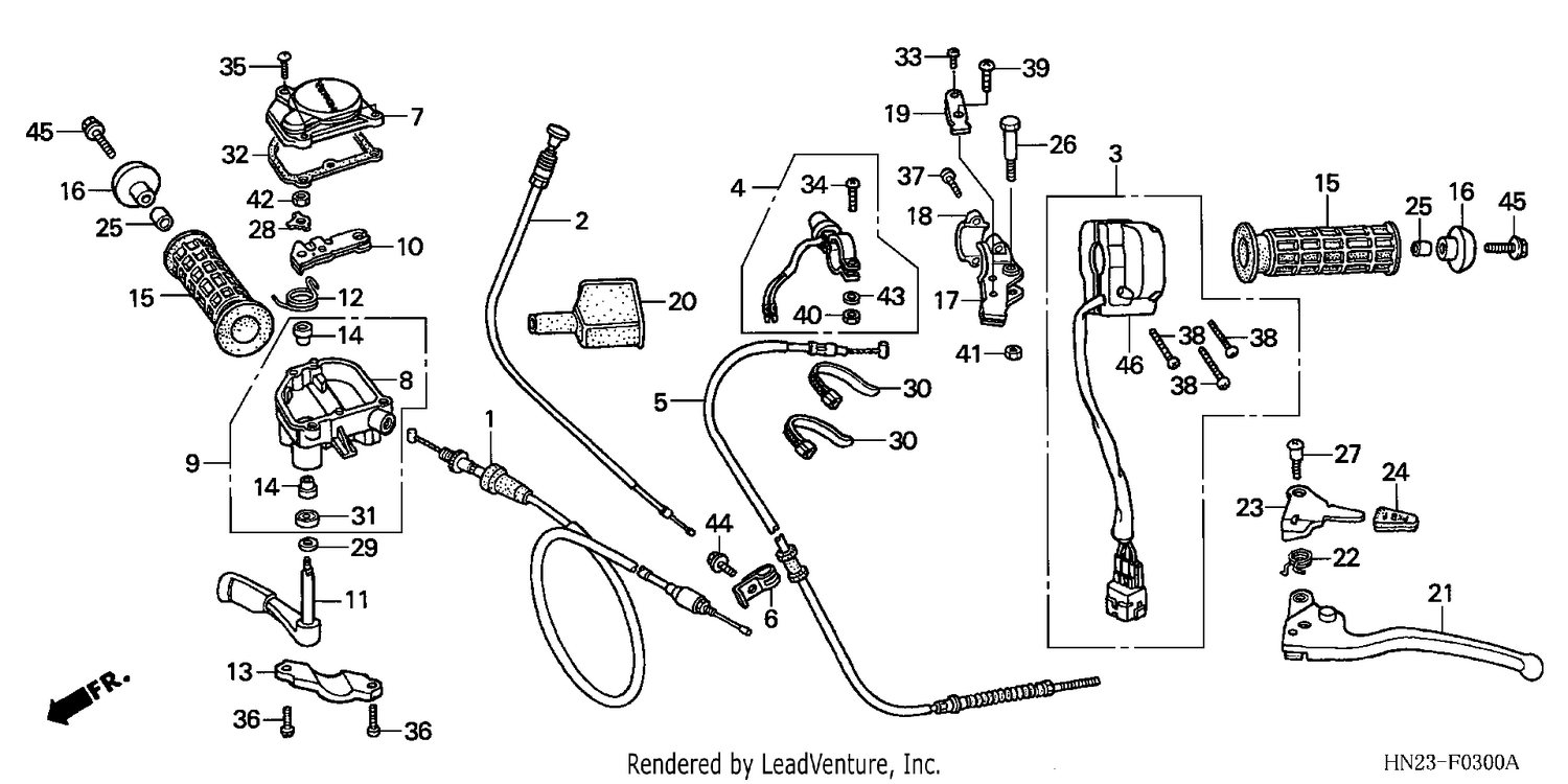 HANDLE LEVER/SWITCH/CABLE (TRX500FA1/2/3/4)