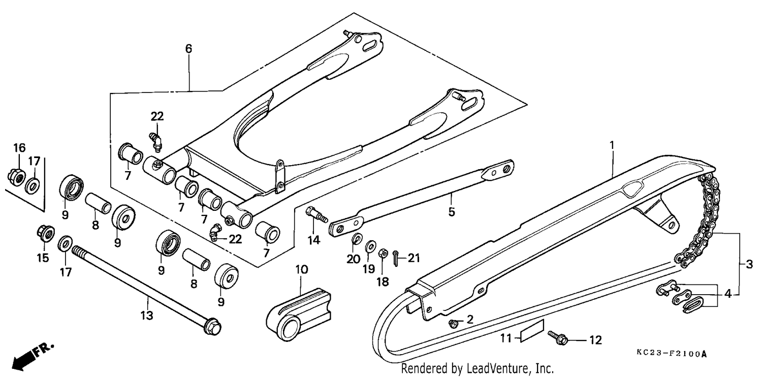 SWINGARM/CHAIN CASE