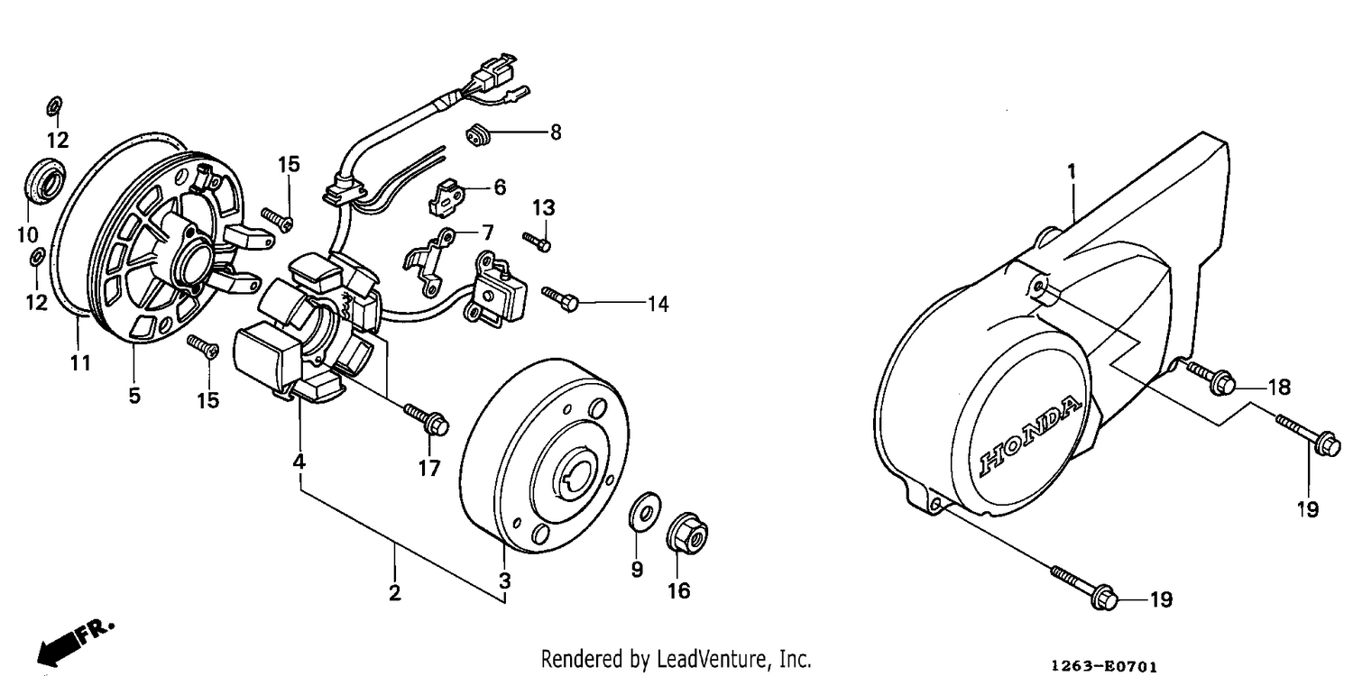LEFT CRANKCASE COVER (ST50J/K/L/ST70L)