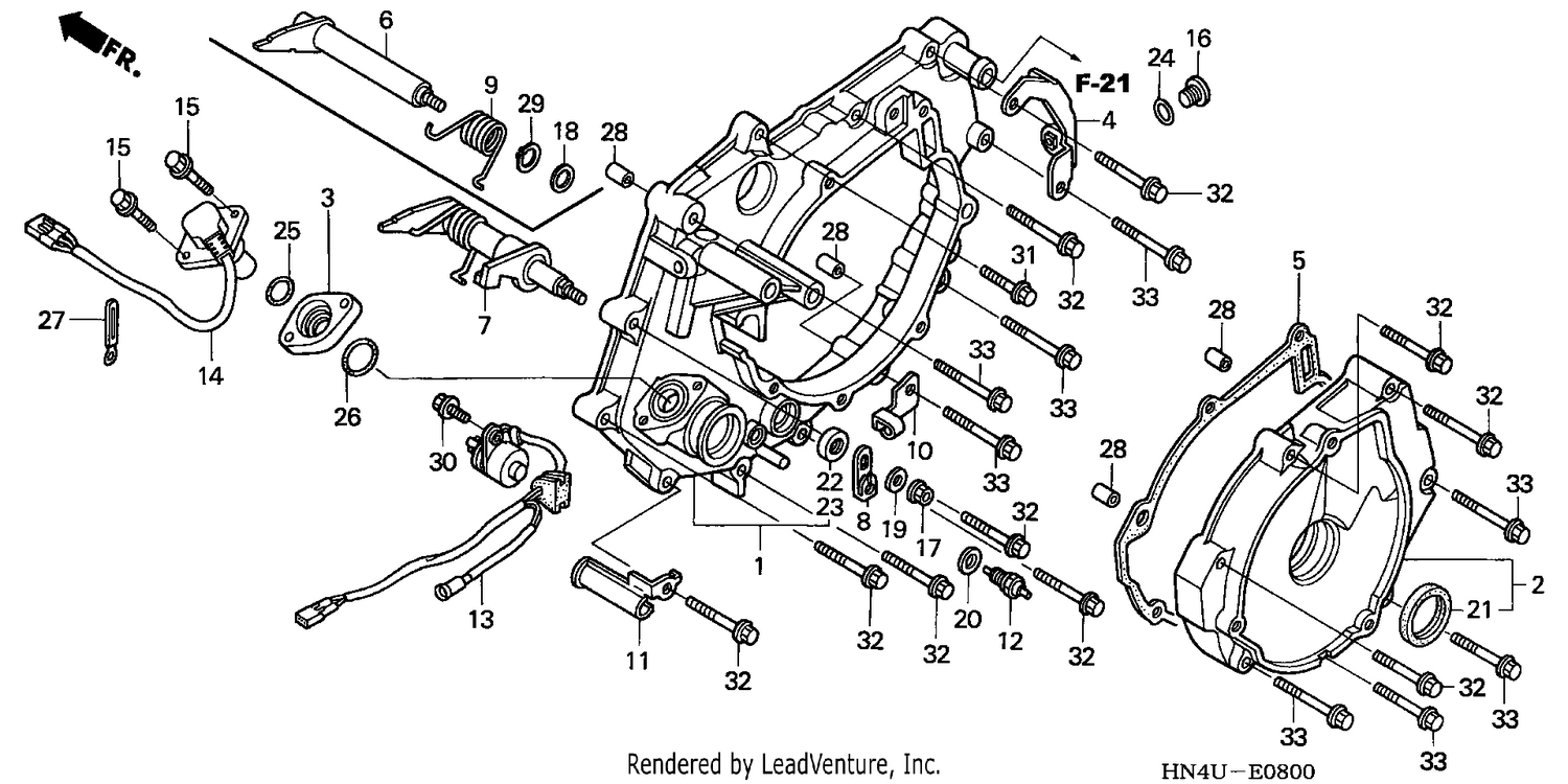 REAR CRANKCASE COVER