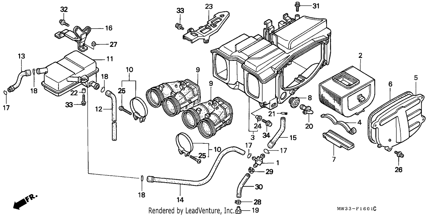 AIR CLEANER (CB750F2)