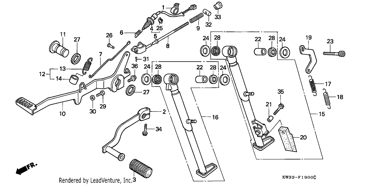 BRAKE PEDAL/CHANGE PEDAL