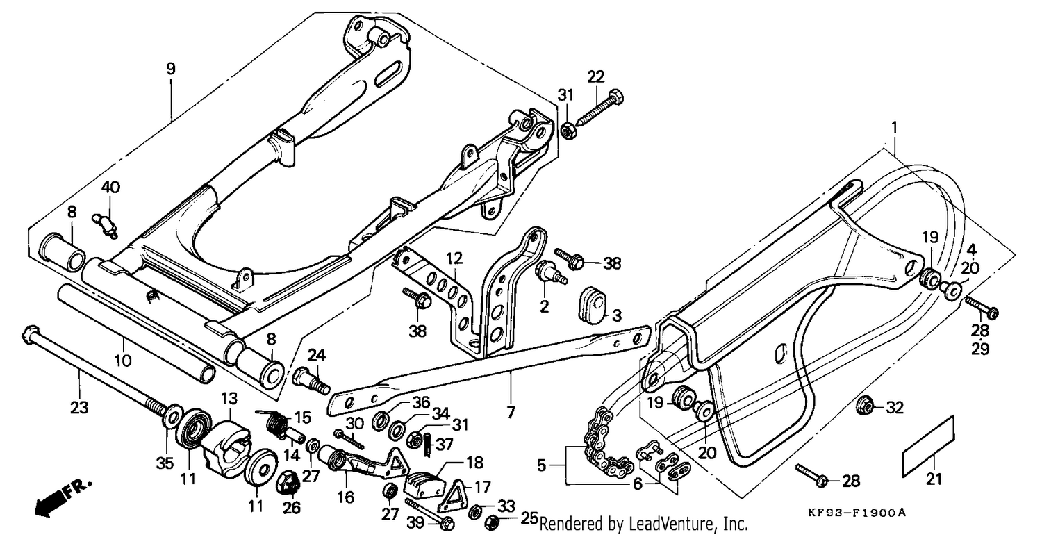 SWINGARM/CHAIN CASE