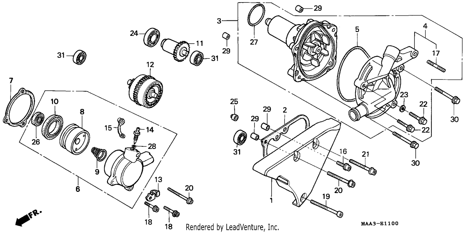 WATER PUMP (VT1100CS/CT)
