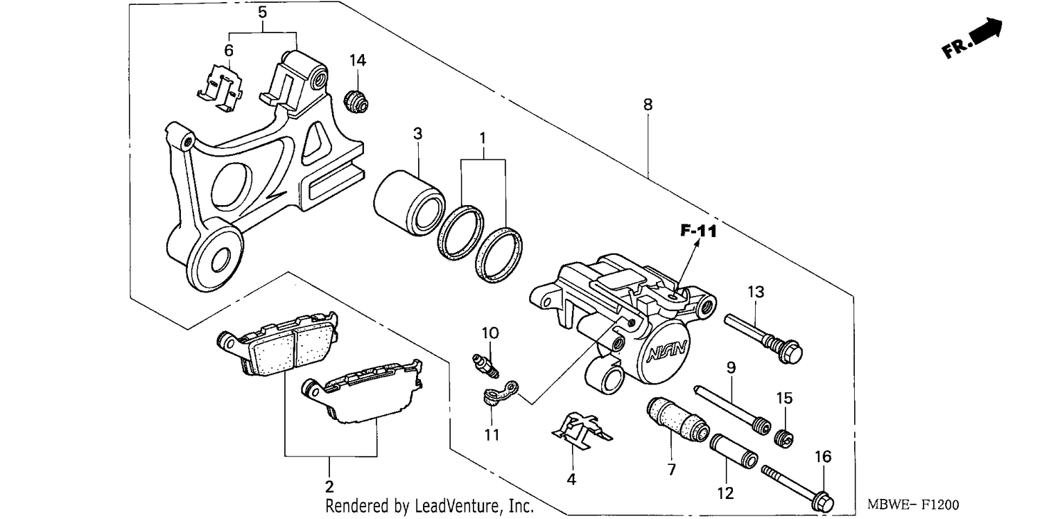 REAR BRAKE CALIPER