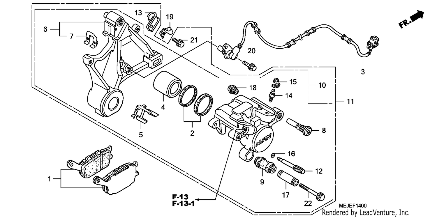 REAR BRAKE CALIPER
