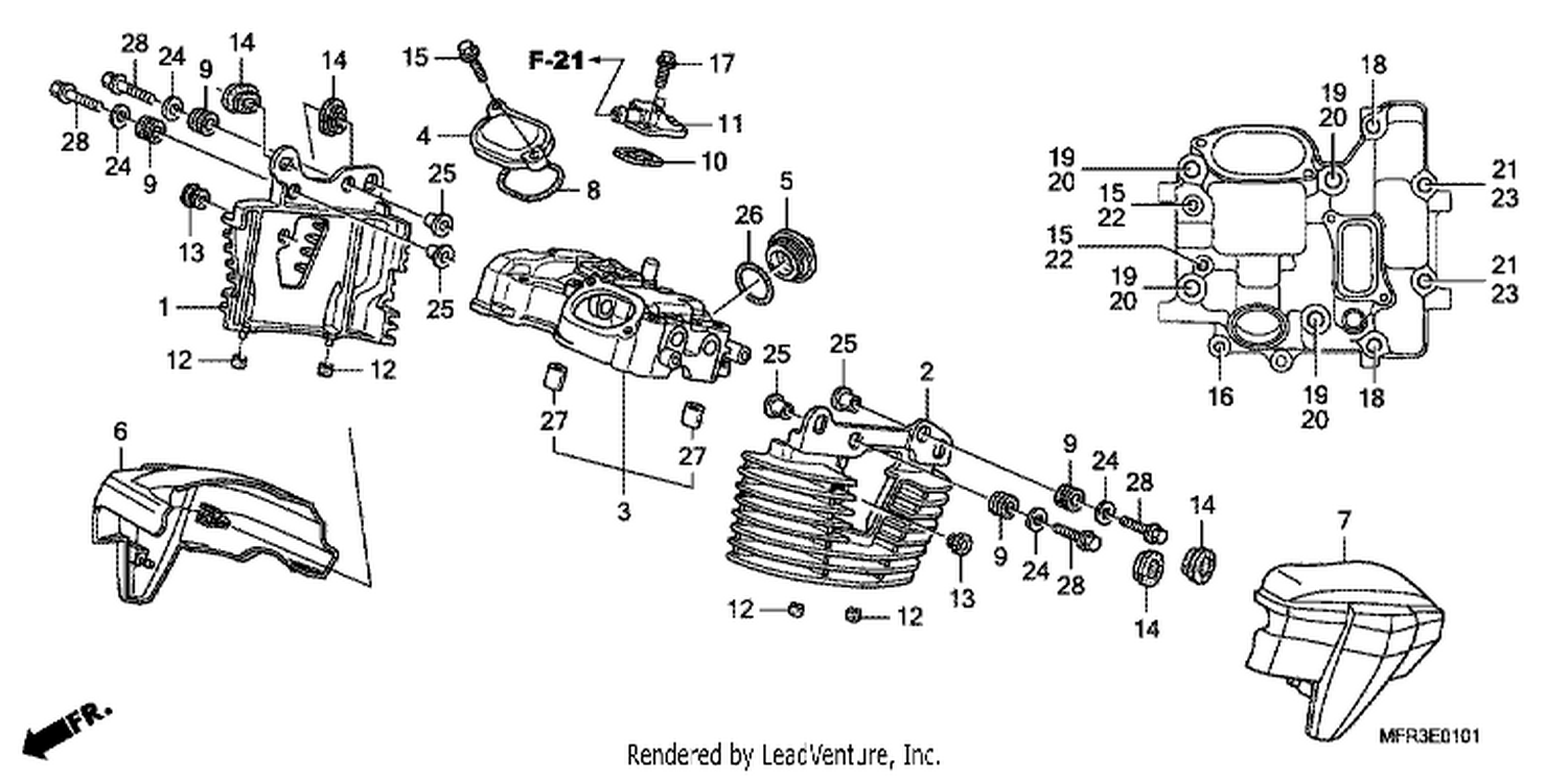  1 REAR CYLINDER HEAD COVER