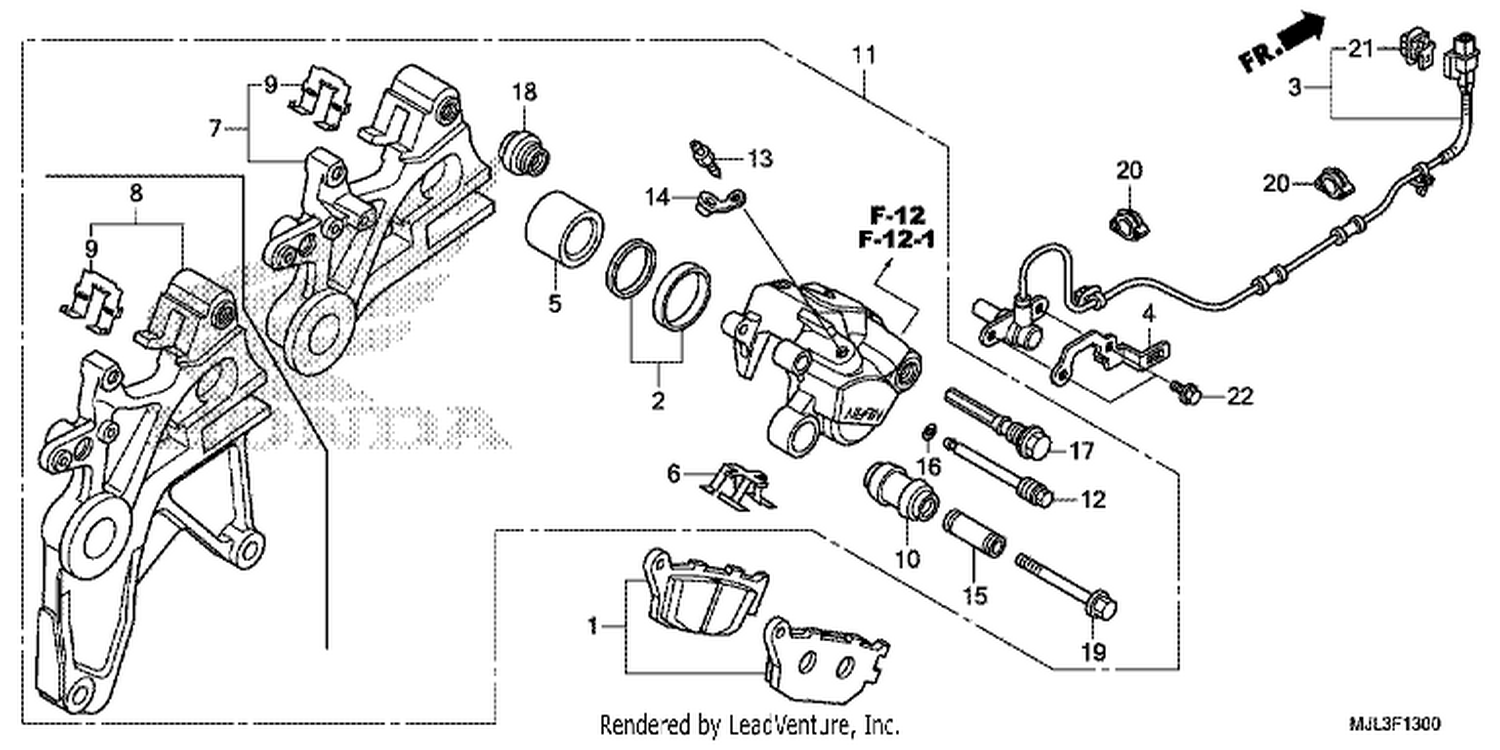  REAR BRAKE CALI PER