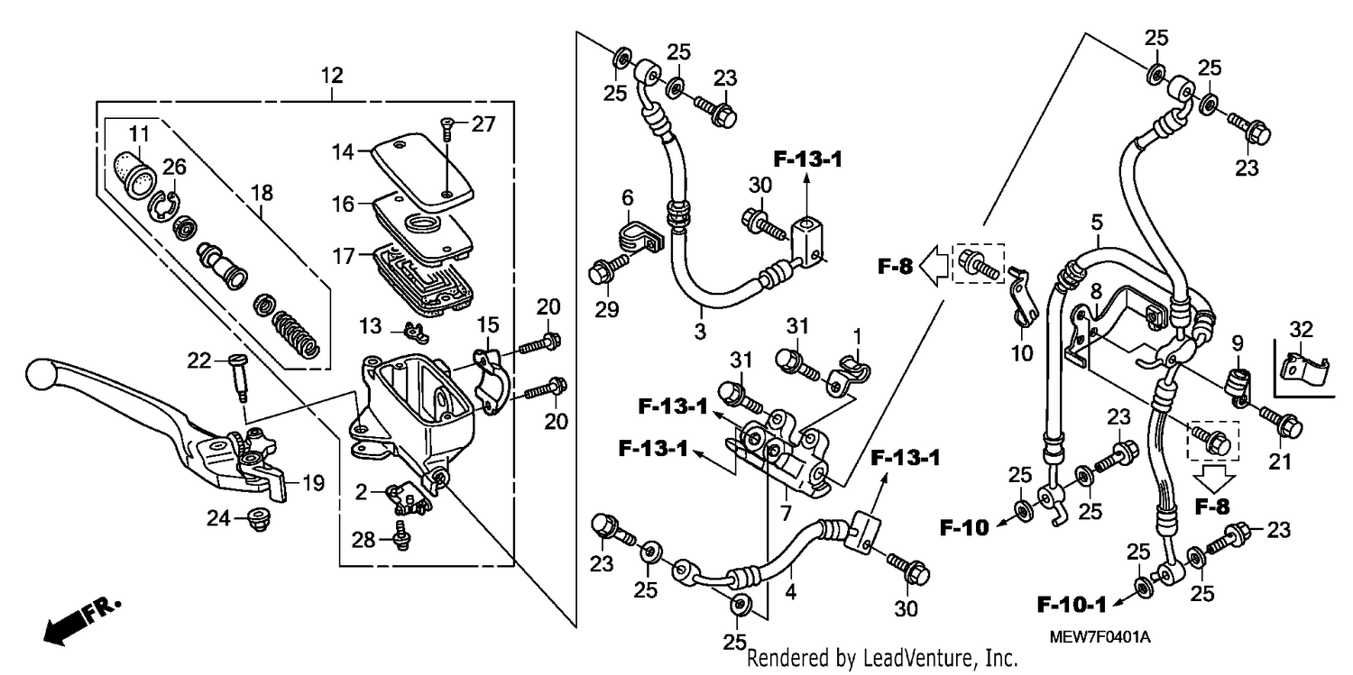 FR. BRAKE MASTER CYLINDER (ABS)