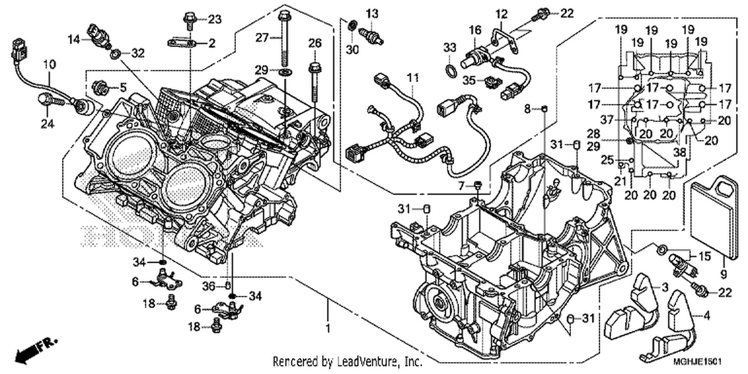  1 CRANKCASE (VFR1200XD/XDA/XDS)