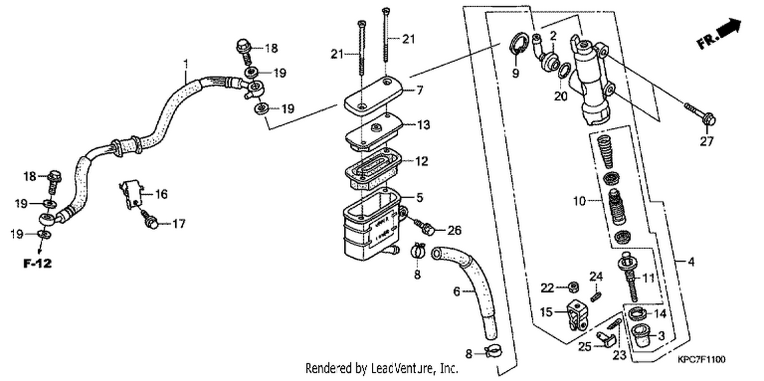  RR. BRAKE MASTER CYLINDER