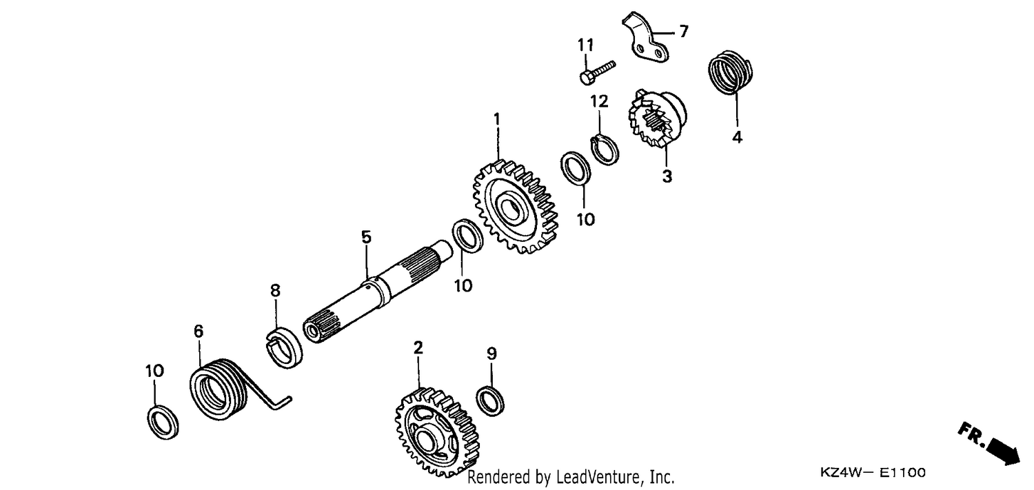 KICK STARTER SPINDLE